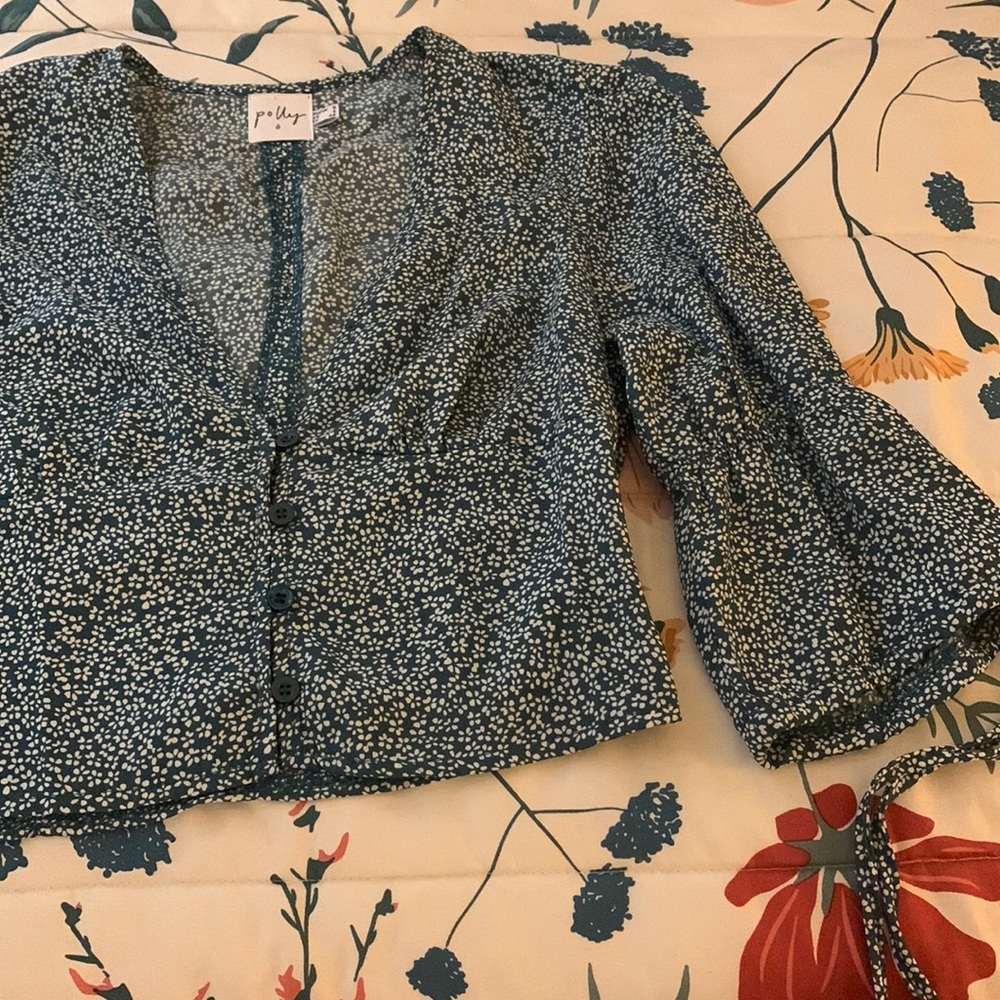 Blue Princess Polly Crop Top